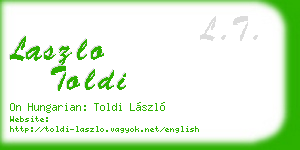 laszlo toldi business card