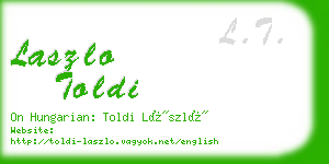 laszlo toldi business card